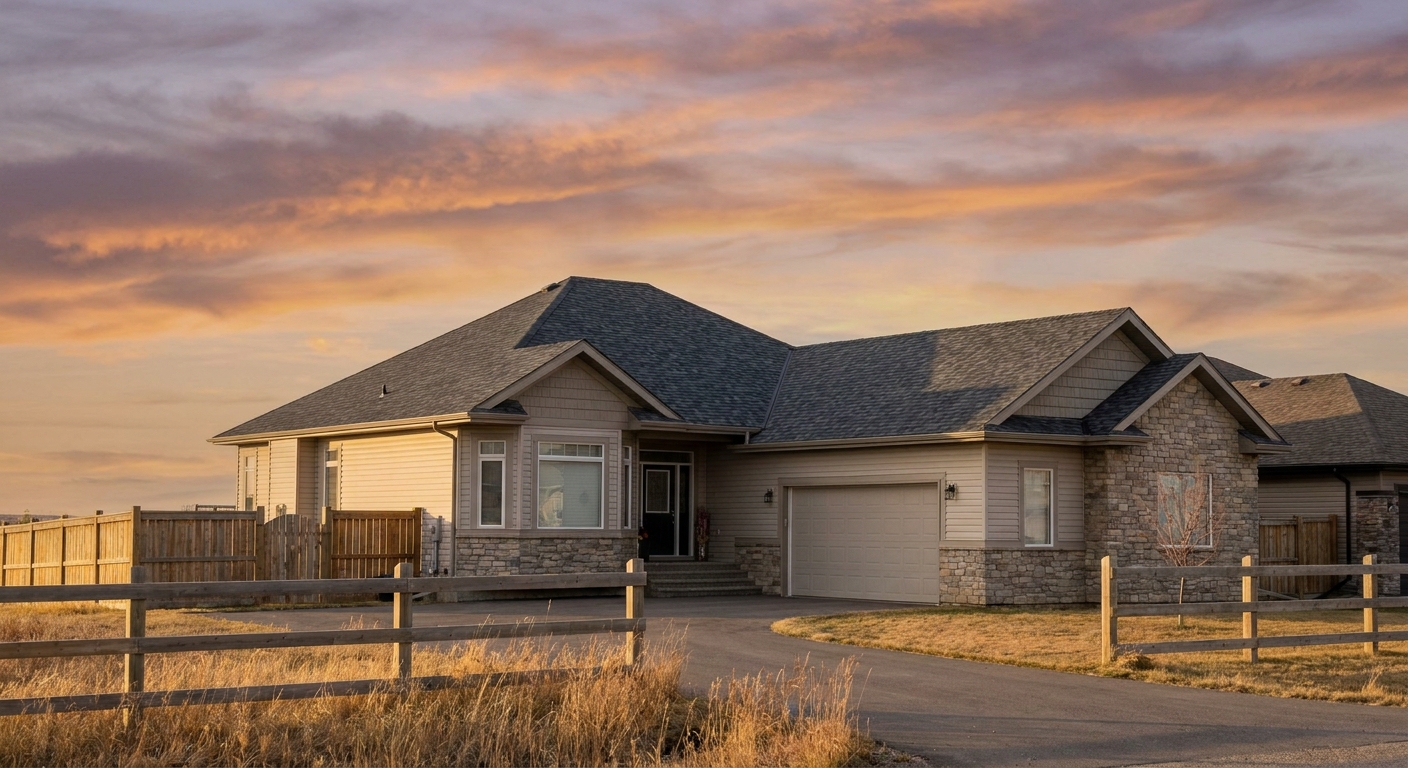 A Class 4 impact resistant roof being installed on a Calgary home to lower insurance costs.