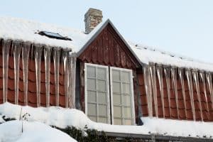 Icicles on roof